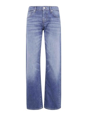 7 FOR ALL MANKIND: flared jeans - Belted Low Stright Wide Leg Denim