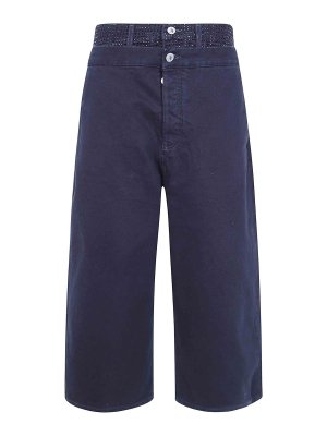 The Attico: pantaloni casual - Pantaloni In Denim Lavato