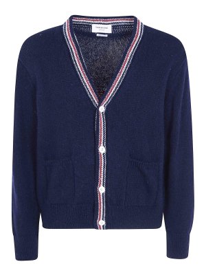 THOM BROWNE: Cárdigans - Cárdigan - Azul