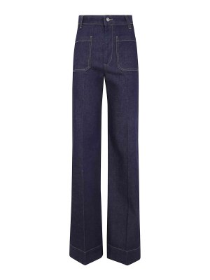 VICTORIA BECKHAM: straight leg jeans - Alina Stretch Jean 34 Length