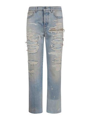 AMIRI: jeans dritti, a sigaretta - Jeans tagliati a stivale riparati