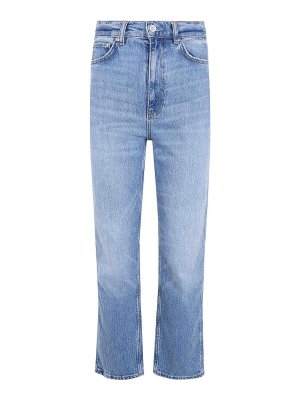 ANINE BING: Jeans Rectos - Vaqueros Rectos - Azul