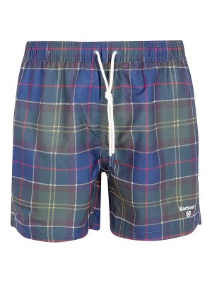 BARBOUR: pantaloni shorts - Pantaloncini da bagno in tartan di base