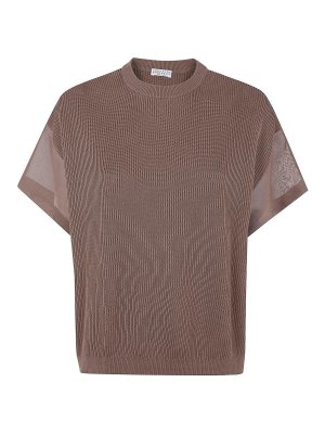 BRUNELLO CUCINELLI: Pull col rond - Pull Col Rond - Marron