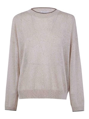 BRUNELLO CUCINELLI: Pull col rond - Pull Col Rond - Couleur Chair