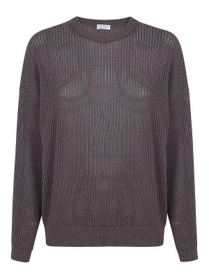 BRUNELLO CUCINELLI: Pull col rond - Pull Col Rond - Marron