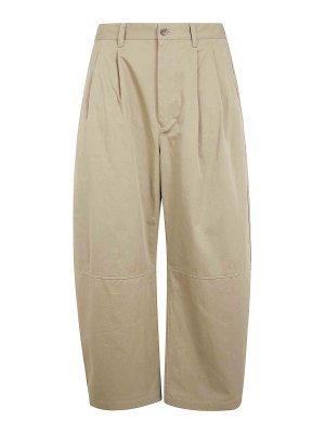 COMME DES GARÇONS HOMMES PLUS: casual trousers - Light Cotton Double Pinces Trousers