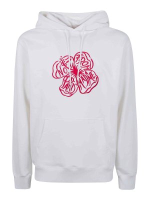 DRÔLE DE MONSIEUR: Sweatshirts & Sweaters - Slogan Hibiscus Hoodie