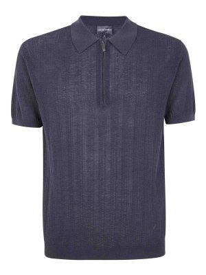 EMPORIO ARMANI: Strickpullover mit Rundhalsausschnitt - Rundhalspullover - Grau