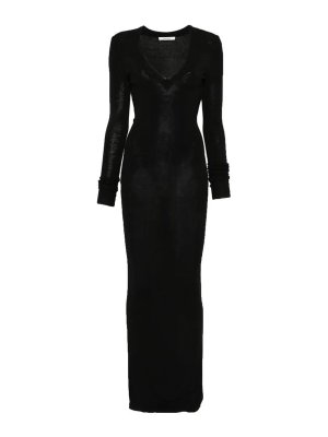 ENTIRE STUDIOS: v necks - Long Sleeve V Neck Midi