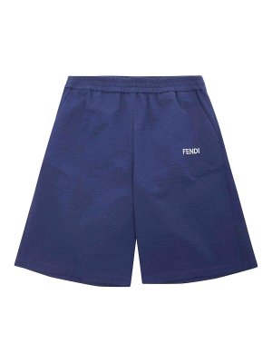 Fendi Jr: Trousers Shorts - Seersuc Cotton Bermuda