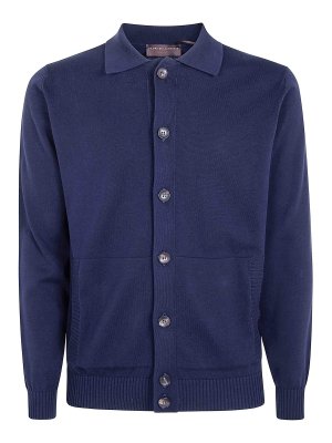 FILIPPO DE LAURENTIIS: cardigans - Polo Neck Long Sleeves Cardigan