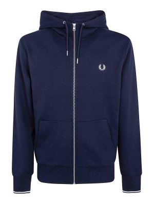 FRED PERRY: Sweatshirts & Sweaters - Hooded Zip Through Sweatshirt