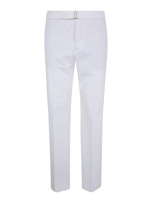 INCOTEX: casual trousers - Belted Classic Chino Trousers