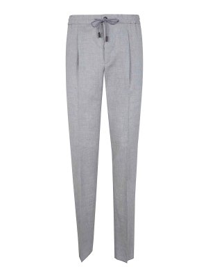 INCOTEX: casual trousers - Elastic Coulisse Waist Chino Trousers