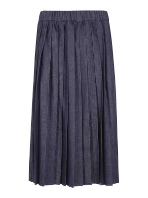 JIL SANDER: Knee length skirts & Midi - Denim Midi Round Skirt