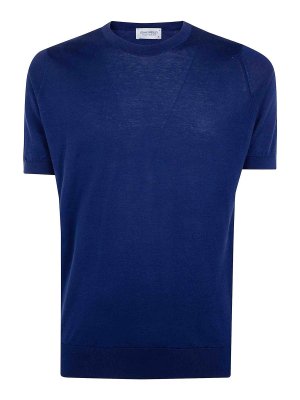 JOHN SMEDLEY: crew necks - Kempton Crewneck Short Sleeves T-Shirt