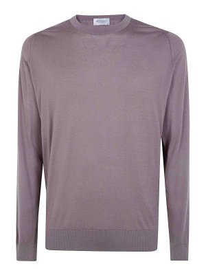 JOHN SMEDLEY: Strickpullover mit Rundhalsausschnitt - Rundhalspullover - Braun
