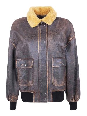 KHAITE: leather jacket - Sandor Leather Jacket
