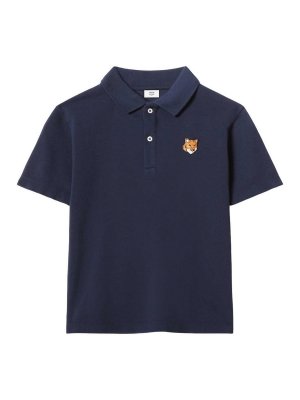 MAISON KITSUNÉ: ポロシャツ - ポロシャツ - ブルー