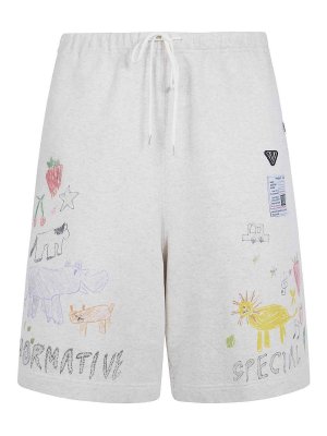 MAISON MIHARA YASUHIRO: pantaloni shorts - Pantaloncini scarabocchiati per bambini