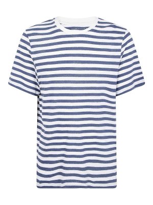 Majestic Filatures: crew necks - Round Neck Stripes Sweater