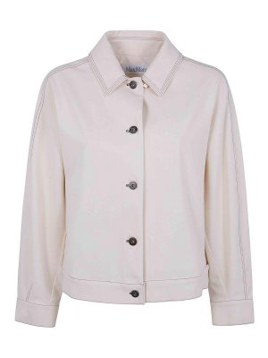 Max Mara: denim jacket - Mxpnettare Denim Jersey Jacket