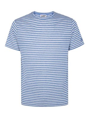 MC2 SAINT BARTH: t-shirt - T-shirt in lino a righe