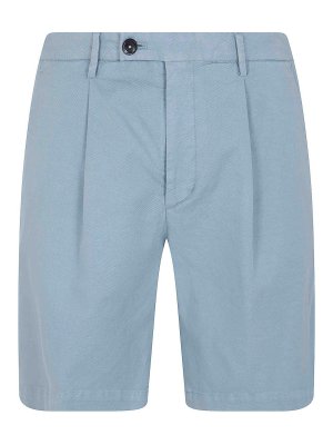 MICHAEL COAL: pantaloni shorts - Pantaloni Bermuda in Cotone e Lino