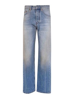 MM6 MAISON MARGIELA: jeans dritti, a sigaretta - Jeans cropped a 5 tasche