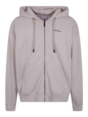 OFF-WHITE: Sweatshirts & Sweaters - Skate Half Arrow Zip Hoodie