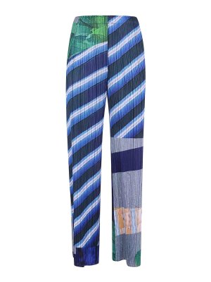 PLEATS PLEASE ISSEY MIYAKE: casual trousers - City Collage Trousers