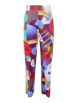 PLEATS PLEASE ISSEY MIYAKE: casual trousers - Playground Trousers