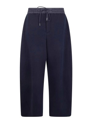 Sacai: pantaloni casual - Pantaloni in felpa di spugna