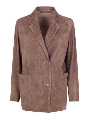 SALVATORE SANTORO: Lederjacken - Lederjacke - Braun