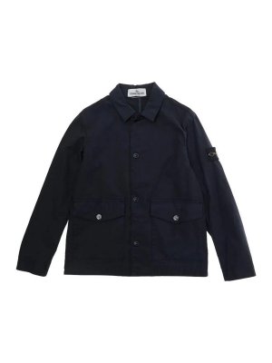 Stone Island Junior: Blazer - Blazer - Azul