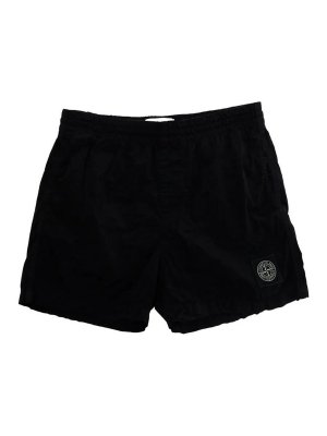 Stone Island Junior: Shorts - Shorts - Negro