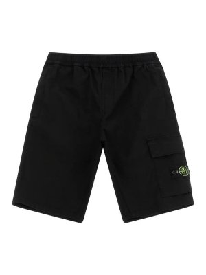 Stone Island Junior: Shorts - Shorts - Negro