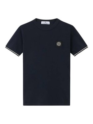 Stone Island Junior: Camisetas - Camiseta - Azul