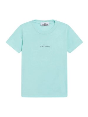 Stone Island Junior: Camisetas - Camiseta - Azul