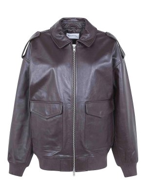 THE FRANKIE SHOP: Lederjacken - Lederjacke - Braun