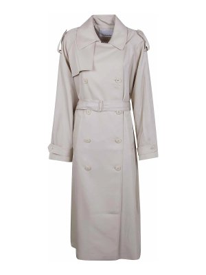 THE FRANKIE SHOP: trench coats - Veyron Fluid Twill Trench Coat