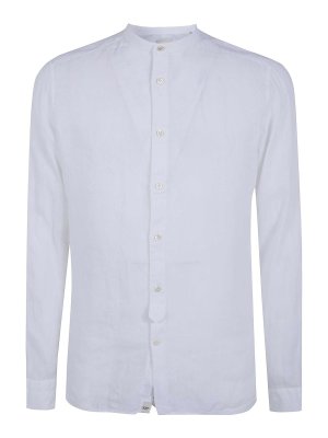 TINTORIA MATTEI: camicie - Camicia In Lino Con Collo Alla Coreana