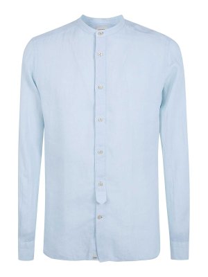 TINTORIA MATTEI: camicie - Camicia In Lino Con Collo Alla Coreana