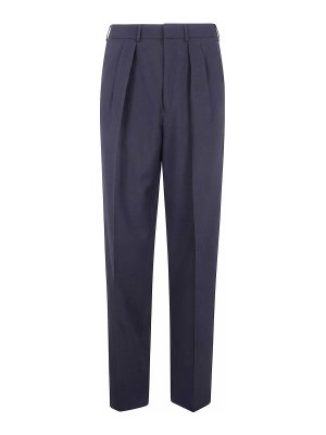 TOM FORD: casual trousers - Wool Cashmere Silk Reps Double Pleat Pants