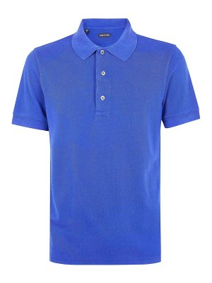 TOM FORD: polo shirts - Lyocell Piquet Short Sleeves Polo Shirt