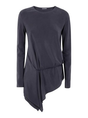 ANN DEMEULEMEESTER: Top e canotte - Top asimmetrico a maniche lunghe Deana