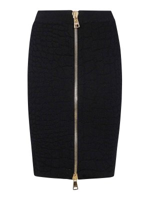 Balmain: Faldas media pierna y semilargas - Falda Semilarga - Negro