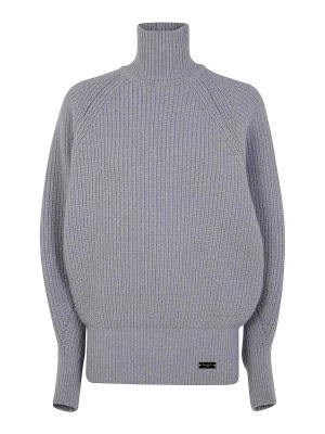 Balmain: crew necks - Batwing Ribbed Knit Pull