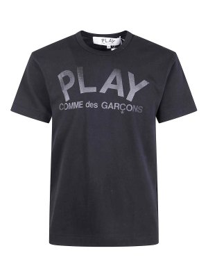 Comme des Garçons Play: T-shirts - T-Shirt - Schwarz